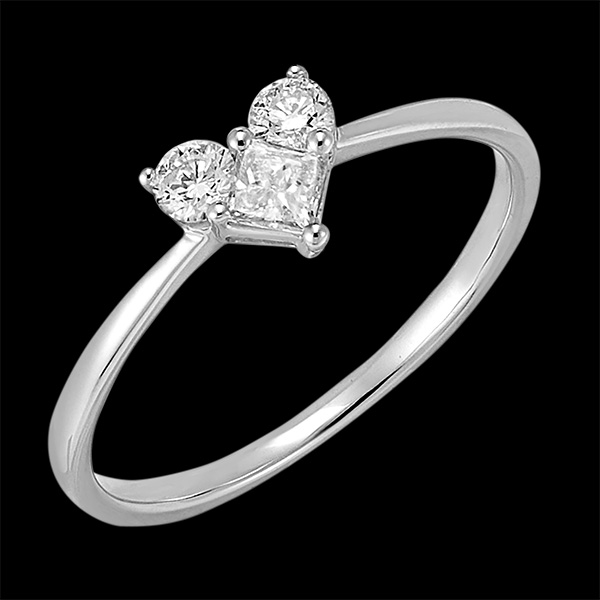 Ring Kostbares Geheimnis - Lovely - Weißgold, 9 Karat, mit Diamanten 