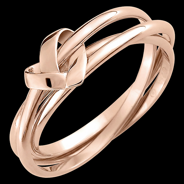 Origami Herz Trilogie-Ring – 375er Roségold (9 Karat)