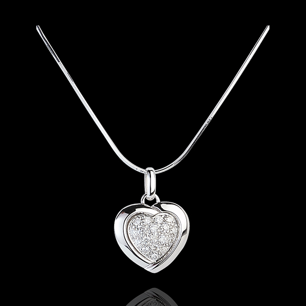 Diamantanhänger Sweet Heart Blanc - 18 Diamanten