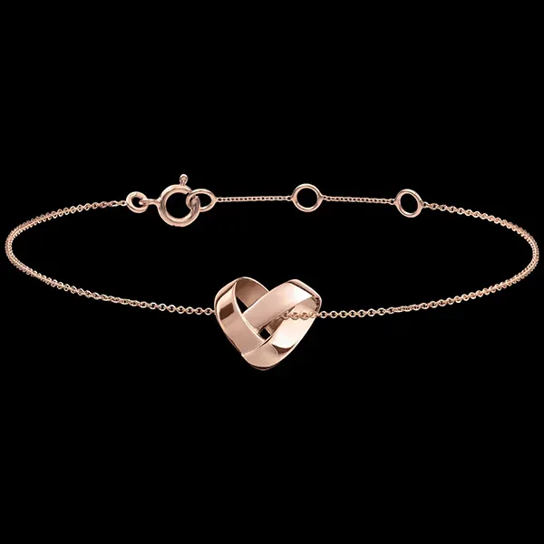 Origami Herz Armband – 375er Roségold (9 Karat)