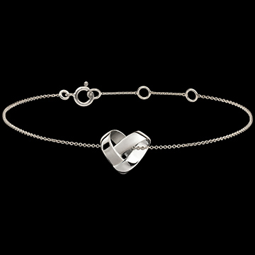 Origami Herz Armband – 375er Weißgold (9 Karat)