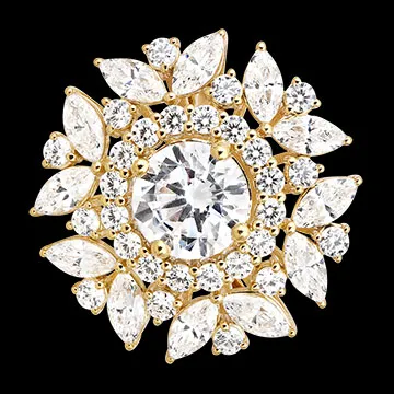 Solarys Ring – 9-karätiges recyceltes Gelbgold und synthetische Diamanten