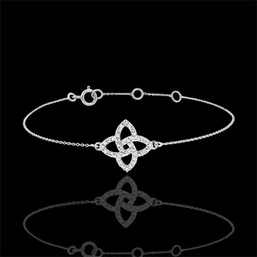 Armband Sterren Prisma - witgoud met diamanten - 9 karaat goud