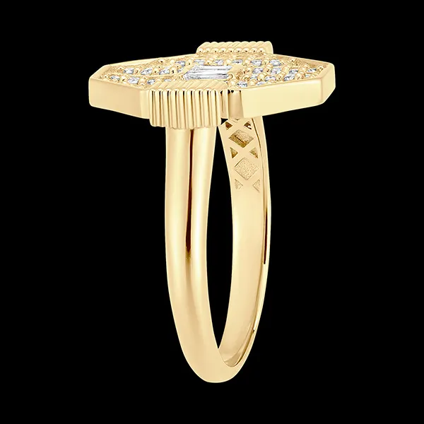 Frisheid ring - Lumina - 18 karaat geelgoud en diamanten