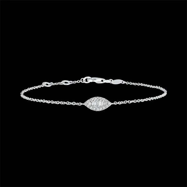 Armband Frisheid - Open Blik - 9 karaat witgoud en diamanten