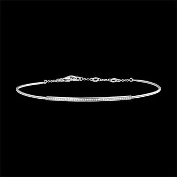 Bedelarmband Frisheid - Diamanten Pleiade - 9 karaat witgoud en diamanten