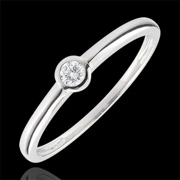Ring Mijn Diamant - 0.08 karaat - 18 karaat witgoud