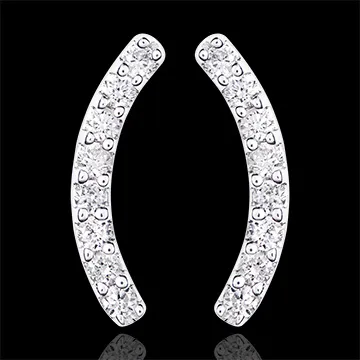 Oorbellen - Equilibrio - wit goud 18 karaat en diamanten