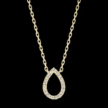 Frisheid Halsketting - Alpheus - 18 karaat geelgoud en diamanten