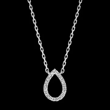 Frisheid Halsketting - Alpheus - 9 karaat witgoud & diamanten