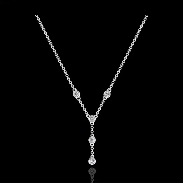 Halsketting Frisheid - Grâce - 18 karaat witgoud en diamanten