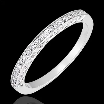 Trouwring Myriade - variatie - wit goud 18 karaat en diamanten