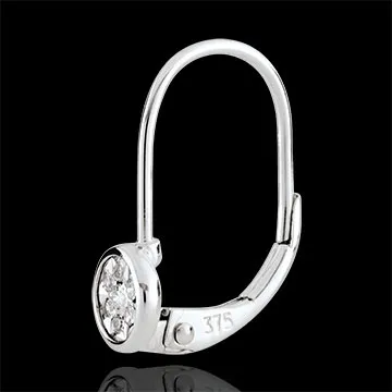 Oorbellen Elga Dormeuses - 9 karaat witgoud