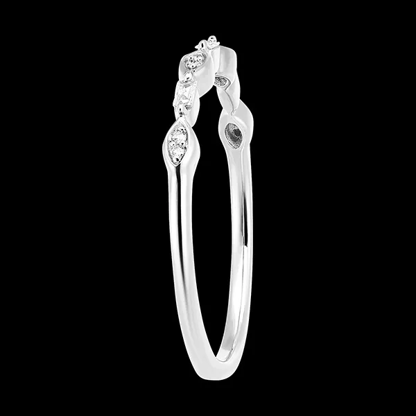 Frisheid Ring - Lichtgevende Waterval - 18 karaat witgoud en diamanten