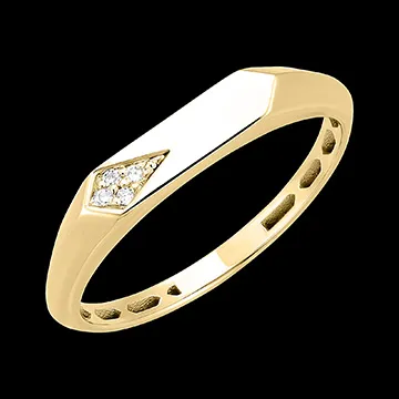 Frisheid ring - Rhéa - 18 karaat geelgoud en diamanten