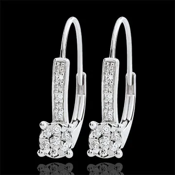 Oorbellen Venise - 20 Diamanten - 9 karaat witgoud