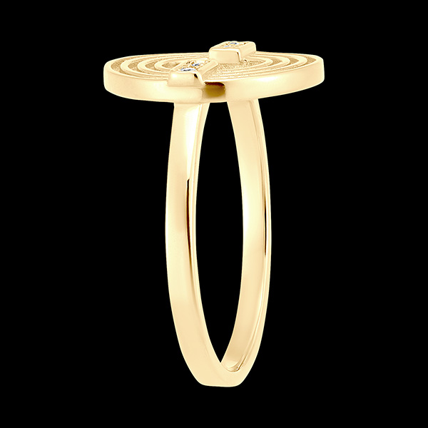 Frisheid ring - Concordia - 18 karaat geelgoud en diamanten