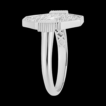 Frisheid ring - Lumina - 9 karaat witgoud en diamanten