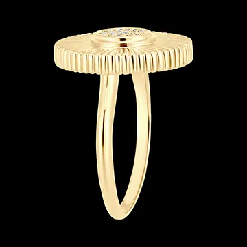 Frisheid ring - Sol - 9 karaat geelgoud en diamanten
