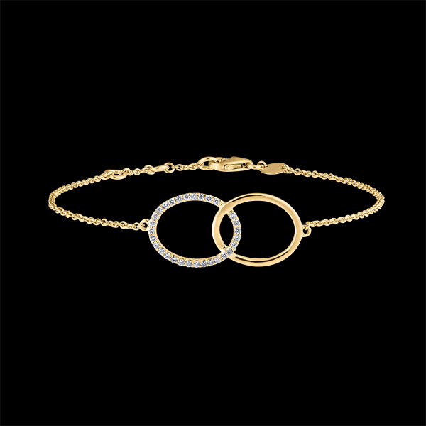 Armband Frisheid - Dubbel Heelal - 18 karaat geelgoud en diamanten