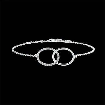 Armband Frisheid - Dubbel Heelal - 9 karaat geelgoud en diamanten