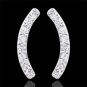 Oorbellen - Equilibrio - wit goud 9 karaat en diamanten