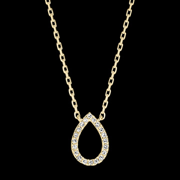 Frisheid Halsketting - Alpheus - 9 karaat geelgoud & diamanten