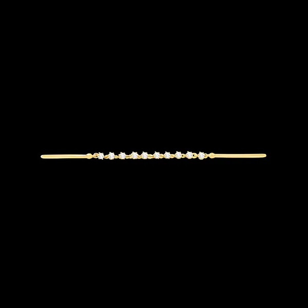 Slanke Armband - 9 karaat geelgoud met diamanten