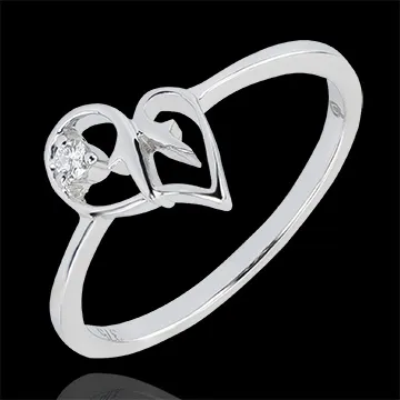 Ring Overvloed - Verleiding - 18 karaat witgoud met diamant