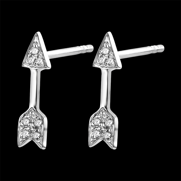 Oorbellen Overvloed - Cupido - 9 karaat witgoud met diamanten