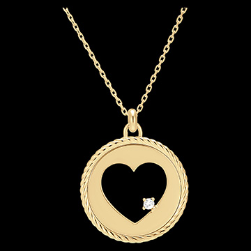 Frisheid ketting - Absoluut Hart - 18 karaat geelgoud en diamanten