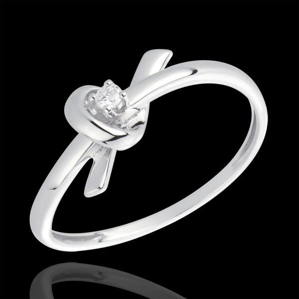 Ring Souvenir - 18 karaat witgoud met diamant