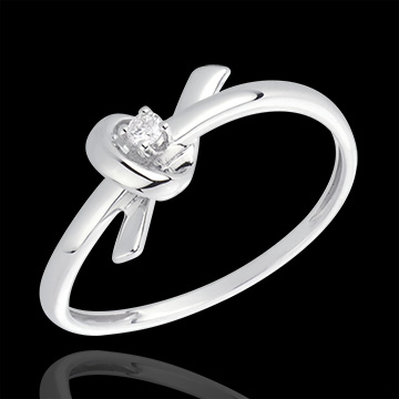 Ring Souvenir - 18 karaat witgoud met diamant