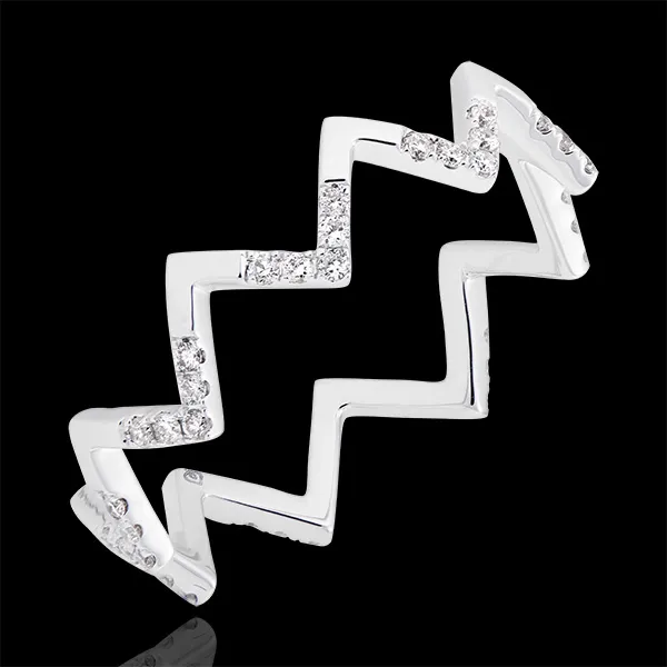 Ring Joe - wit goud 9 karaat en diamanten