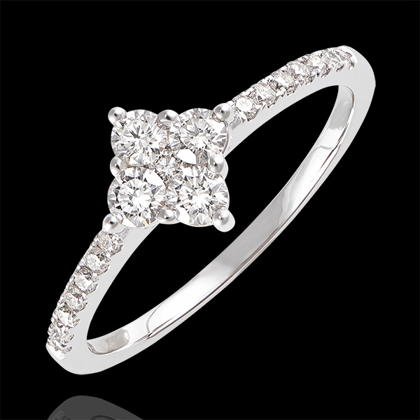 Ring Frisheid - Dina - 9 karaat witgoud en diamanten