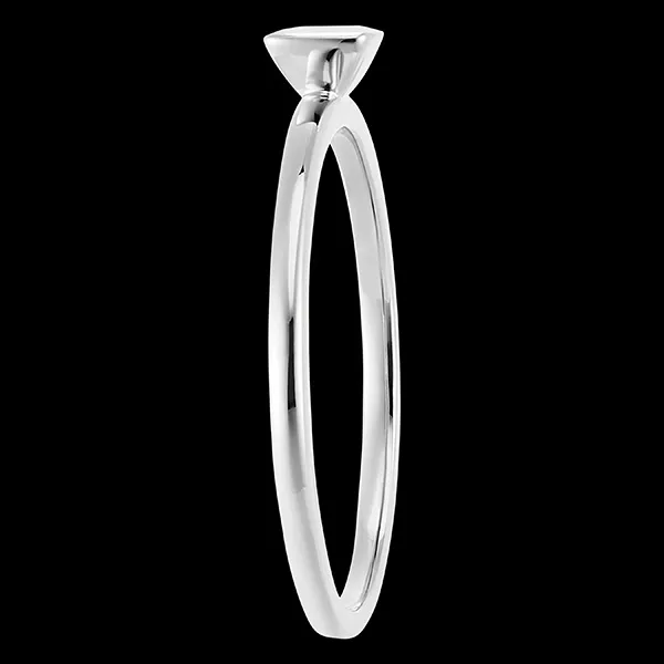 Ring Frisheid - Vierkant - 9 karaat witgoud en diamant