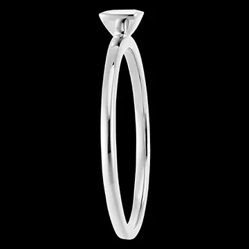 Ring Frisheid - Vierkant - 9 karaat witgoud en diamant