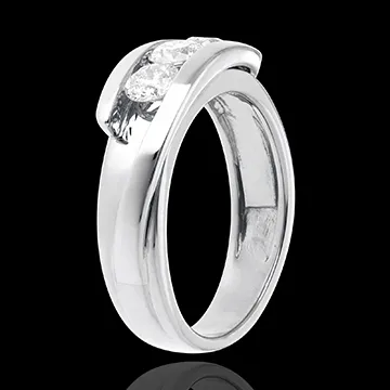 Trilogie Liefdesnest - Tweepolig -18 karaat 18 karaat witgoud - 3 Diamanten 0.77 karaat