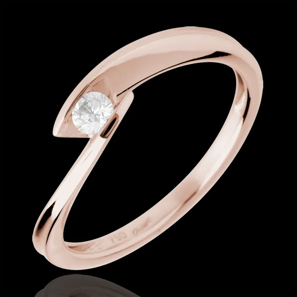 Ring Kreek - 18 karaat roségoud - 0.11 karaat Diamant