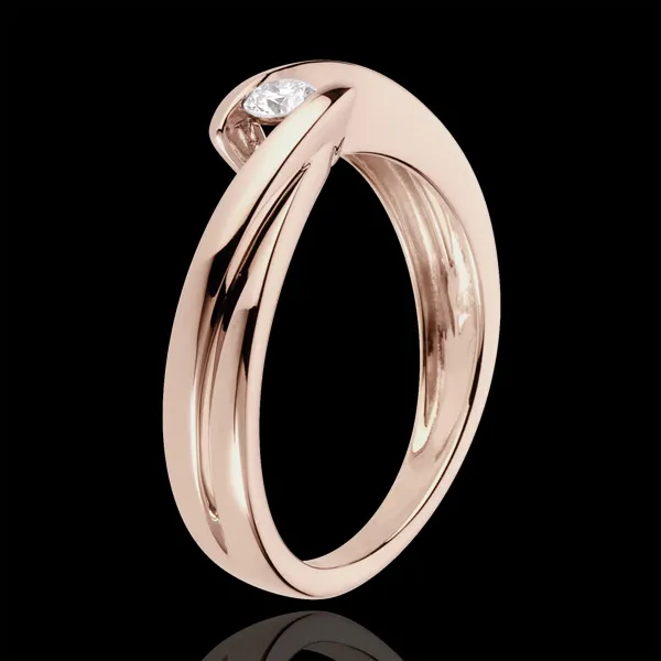 Ring Liefdesnest - Ondine - 18 karaat roségoud - 0.1 karaat Diamant