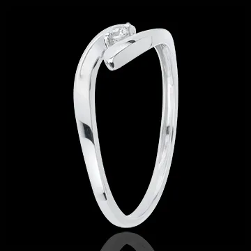 Solitaire Ring Liefdesnest - Lieve - 18 karaat witgoud