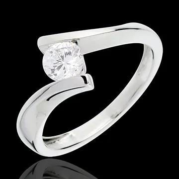 Solitaire Apostrophe 18 karaat witgoud - 0.52 karaat