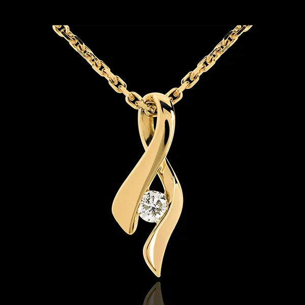 Hanger Liefdesnest - Oneindig - 9 karaat geelgoud - Diamant