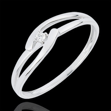Ring Liefdesnest - Blanke Unie - 18 karaat witgoud