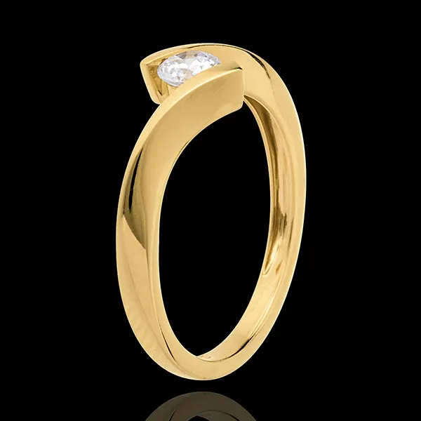 Ring Solitaire Liefdesnest - Apostrophe - 18 karaat geelgoud - 0.25 karaat - 18 karaat