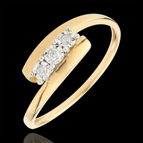 Trilogie Ring Liefdesnest - Harmonia - 9 karaat geelgoud