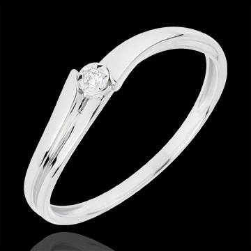 Ring Solitaire Lucea - 18 karaat witgoud