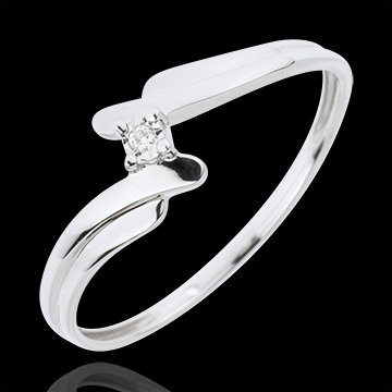 Ring Liefdesnest - Zwaan - 18 karaat witgoud