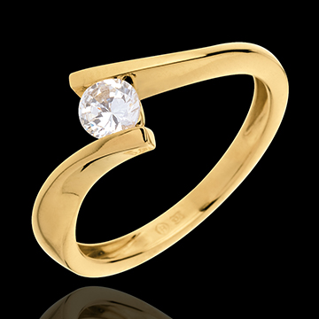 Verlovingsring Liefdesnest - Apostrofe - 18 karaat geelgoud - 0.31 karaat