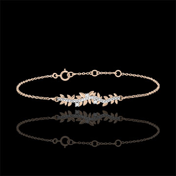 Armband Verrukte Tuin - Gebladerte Royal - 18 karaat roségoud met Diamanten